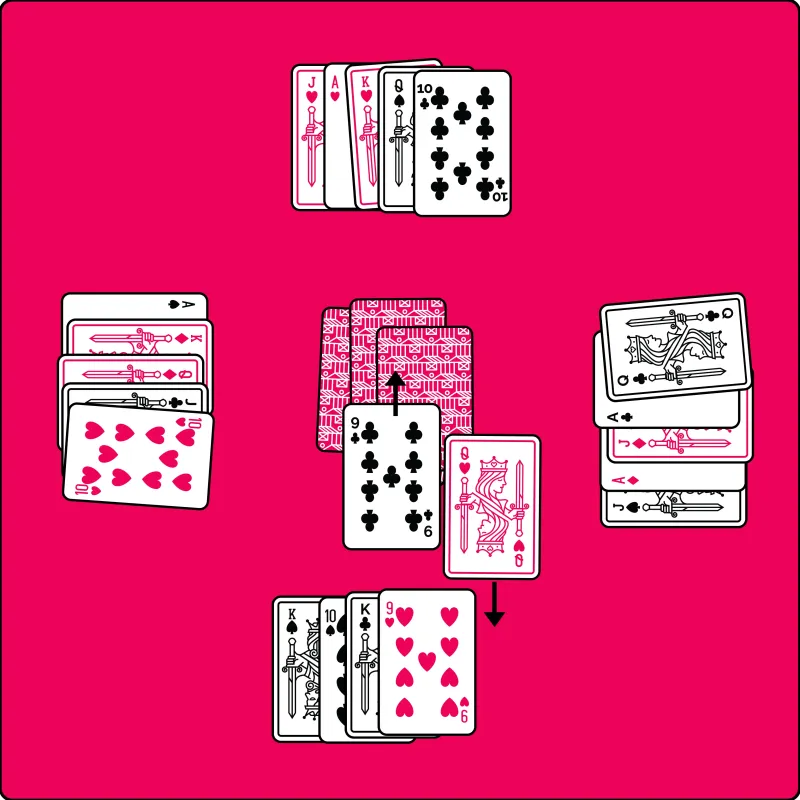 Euchre explainer image #3 - order it up or pass