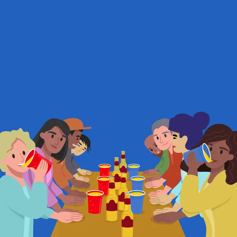 Flip Cup Explainer Image - game setup